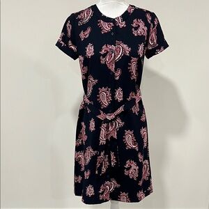 Tommy Hilfiger Dark Navy with Paisley Print Dress Size XS